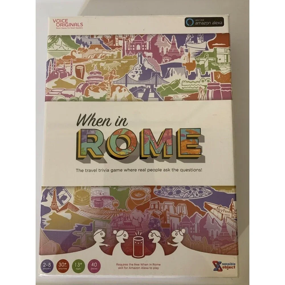 New Voice Originals - When in‎ Rome Travel Trivia Game Powered by Alexa 13+ NWT